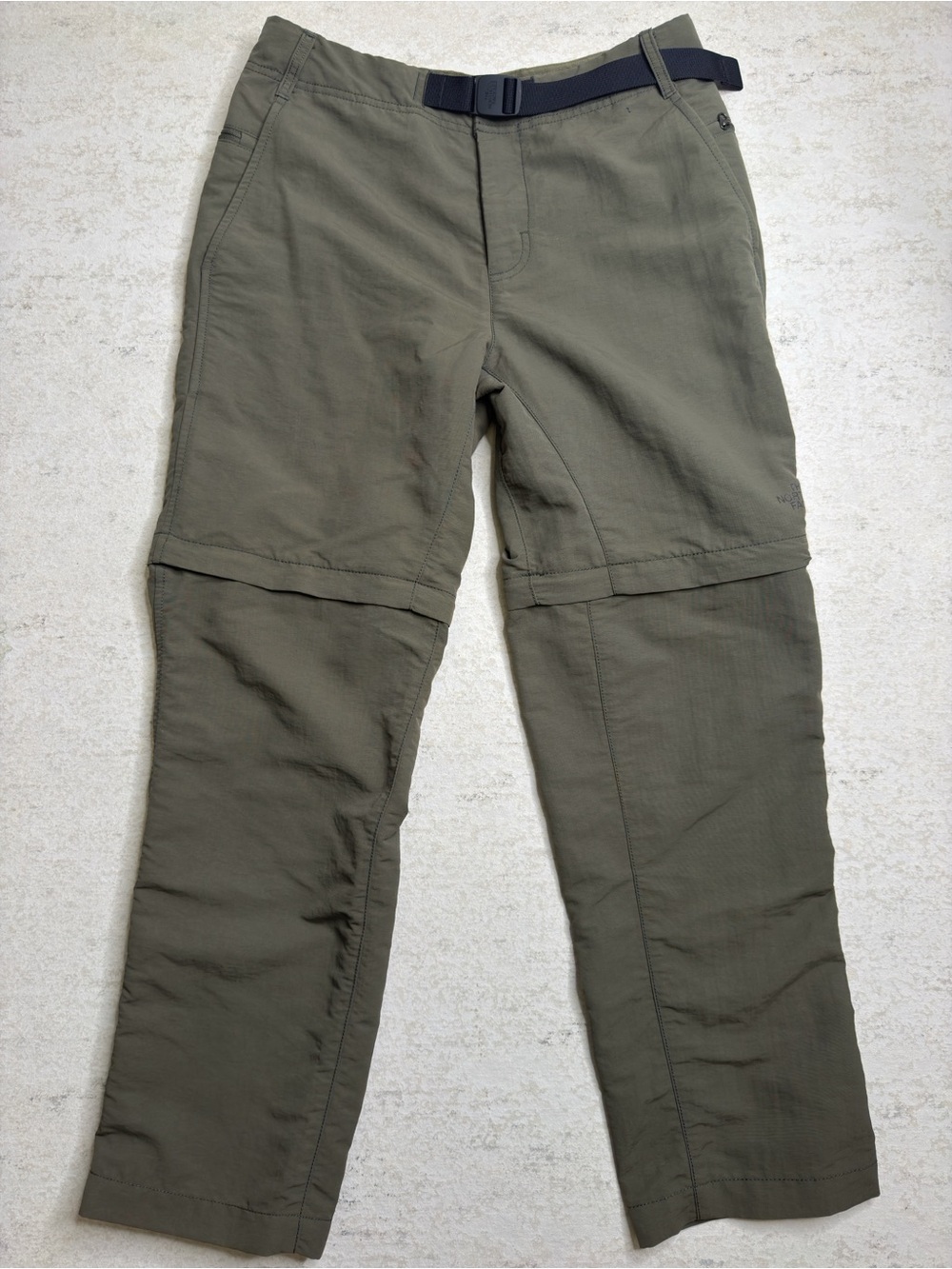 The North Face Pants Mens 30 Military Green Convertible Ankle Zip Belted Hiking